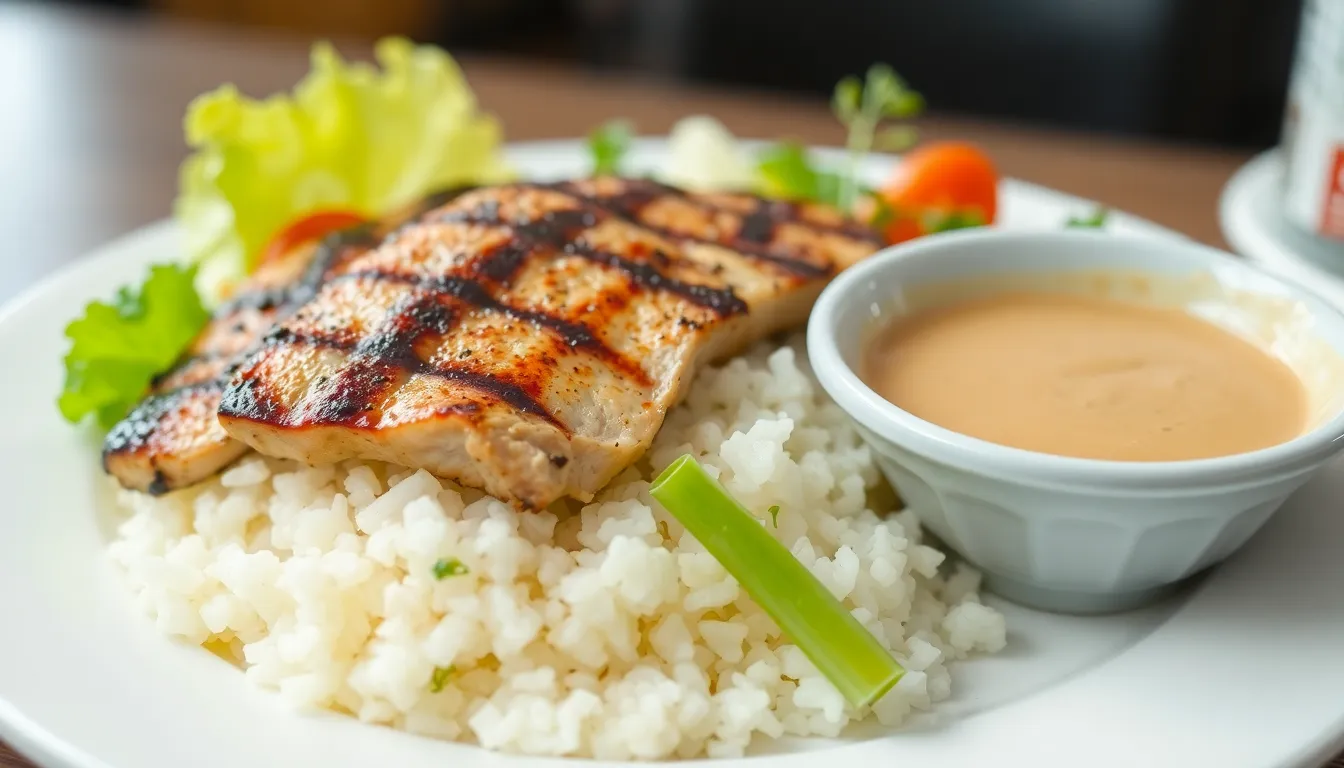 Món cơm gà nướng của Quán 4